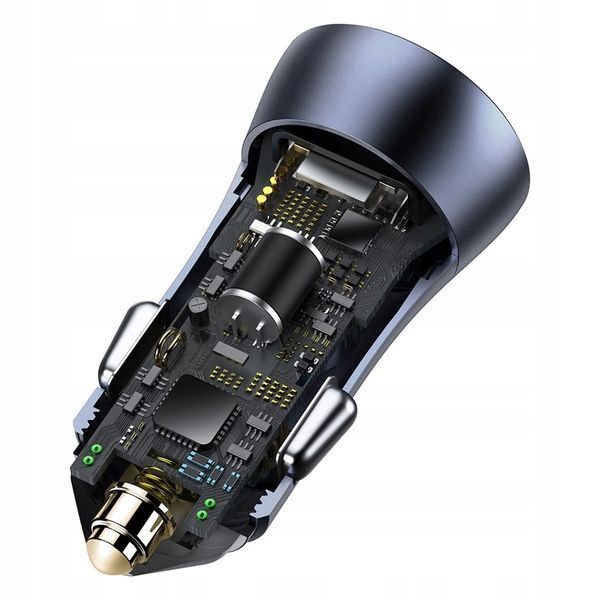 Автомобильное зарядное устройство Baseus Golden Contactor Pro 40W Szary + kabel USB 0042 фото