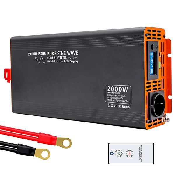 Преобразователь DATOUBOSS 2000W/4000W 24V/230V чистрый синус / автомобильный инвертор 0066 фото
