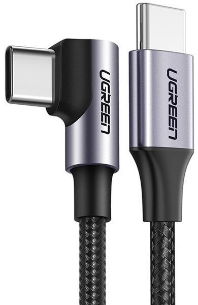 Кабель Ugreen USB-C / USB-C (согнутый) PD QC 60W 3A 1 м (US255)  0041 фото