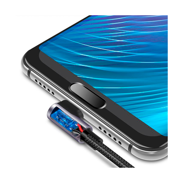 Кабель Ugreen USB-C / USB-C (согнутый) PD QC 60W 3A 1 м (US255)  0041 фото