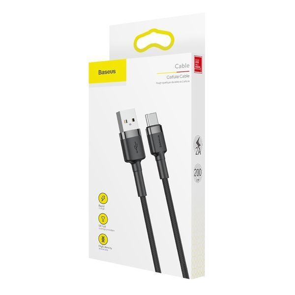 Кабель Baseus Cafule Cable USB-A / USB-C QC3.0 2A 2m 0073 фото