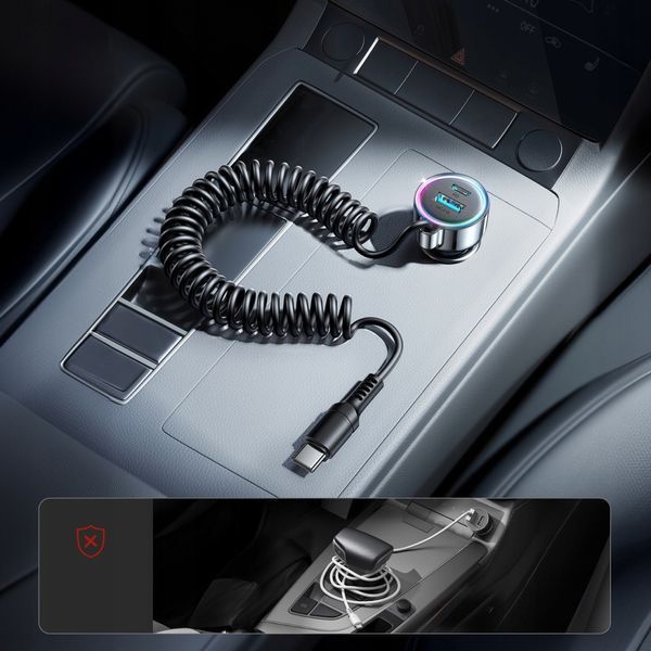 Ładowarka samochodowa Joyroom JR-CL07 72W z kablem USB-C 1.6m 0074 zdjęcie