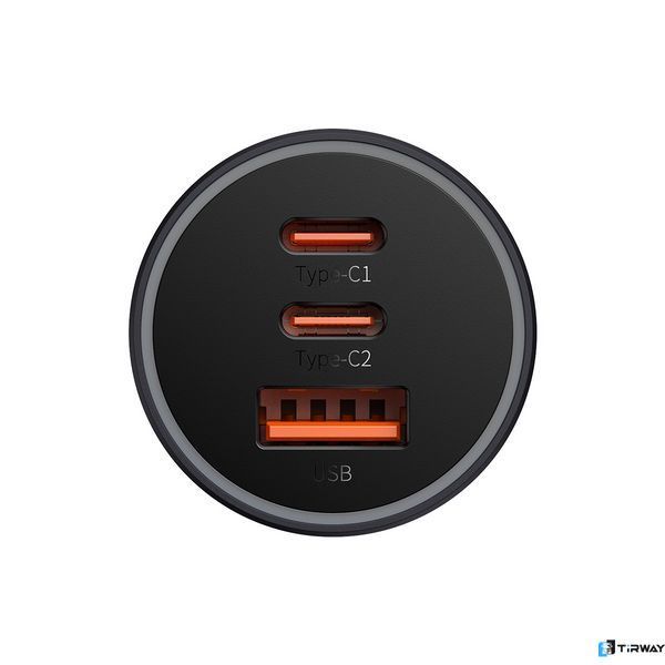Ładowarka samochodowa Baseus Golden Contactor Pro 65W USB-A + 2x USB-C 0021 zdjęcie