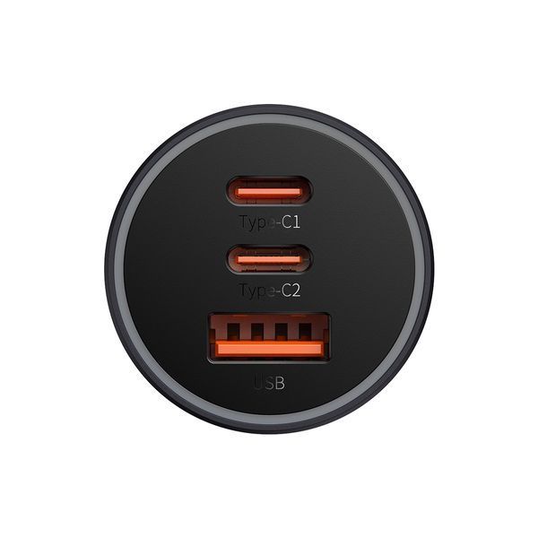 Автомобильное зарядное устройство Baseus Golden Contactor Pro 65W USB-A + 2x USB-C 0021 фото