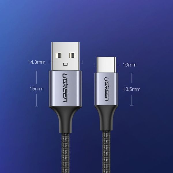 Кабель Ugreen US288 USB-A / USB-C QC 3.0 3A 2m 0023 фото