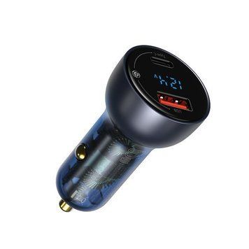 Автомобильное зарядное устройство Baseus Particular 65W USB-A + USB-C + экран LCD 0027 фото
